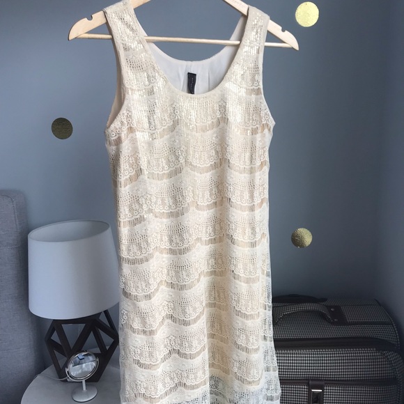 Lace & Gold Sequin Dress - Picture 6 of 6